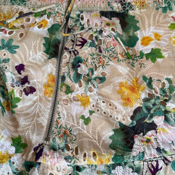 Alice+Olivia Crawford Floral Puff-Sleeve Minidress Est Sz 10/12 SEE DESCRIPTION - Picture 12 of 12